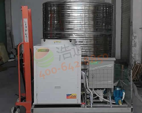 3匹3噸浩通能商用空氣能整體機項目【杭州騰輝建筑工地項目】